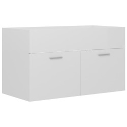 Waschbeckenunterschrank Hochglanz-Weiß 80x38,5x46cm