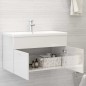 vidaXL Waschbeckenunterschrank Hochglanz-Weiß 80x38,5x46cm vidaXL Waschbeckenunterschrank Hochglanz-Weiß 80x38,5x46cm