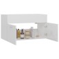 vidaXL Waschbeckenunterschrank Hochglanz-Weiß 80x38,5x46cm vidaXL Waschbeckenunterschrank Hochglanz-Weiß 80x38,5x46cm