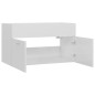vidaXL Waschbeckenunterschrank Hochglanz-Weiß 80x38,5x46cm vidaXL Waschbeckenunterschrank Hochglanz-Weiß 80x38,5x46cm