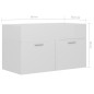 vidaXL Waschbeckenunterschrank Hochglanz-Weiß 80x38,5x46cm vidaXL Waschbeckenunterschrank Hochglanz-Weiß 80x38,5x46cm