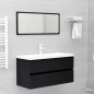 vidaXL Waschbeckenunterschrank Schwarz 90x38,5x45 cm Holzwerkstoff vidaXL Waschbeckenunterschrank Schwarz 90x38,5x45 cm Holzwerkstoff