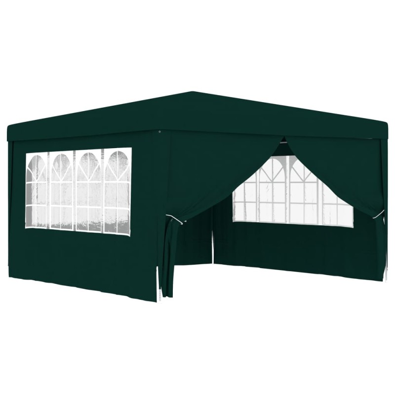 Profi-Partyzelt mit Seitenwänden 4×4 m Grün 90 g/m² Profi-Partyzelt mit Seitenwänden 4×4 m Grün 90 g/m²