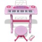 Kinder Keyboard Spielzeug Piano mit Hocker/Mikrofon 37 Tasten Rosa Kinder Keyboard Spielzeug Piano mit Hocker/Mikrofon 37 Tasten Rosa