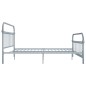 Bettgestell Grau Metall 180×200 cm Bettgestell Grau Metall 180×200 cm
