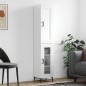 vidaXL Highboard Hochglanz-Weiß 34,5x34x180 cm Holzwerkstoff vidaXL Highboard Hochglanz-Weiß 34,5x34x180 cm Holzwerkstoff