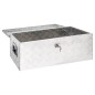 Aufbewahrungsbox Silbern 90x47x33,5 cm Aluminium Aufbewahrungsbox Silbern 90x47x33,5 cm Aluminium