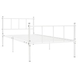 Bettgestell Weiß Metall 90×200 cm