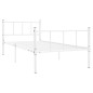 Bettgestell Weiß Metall 90×200 cm Bettgestell Weiß Metall 90×200 cm