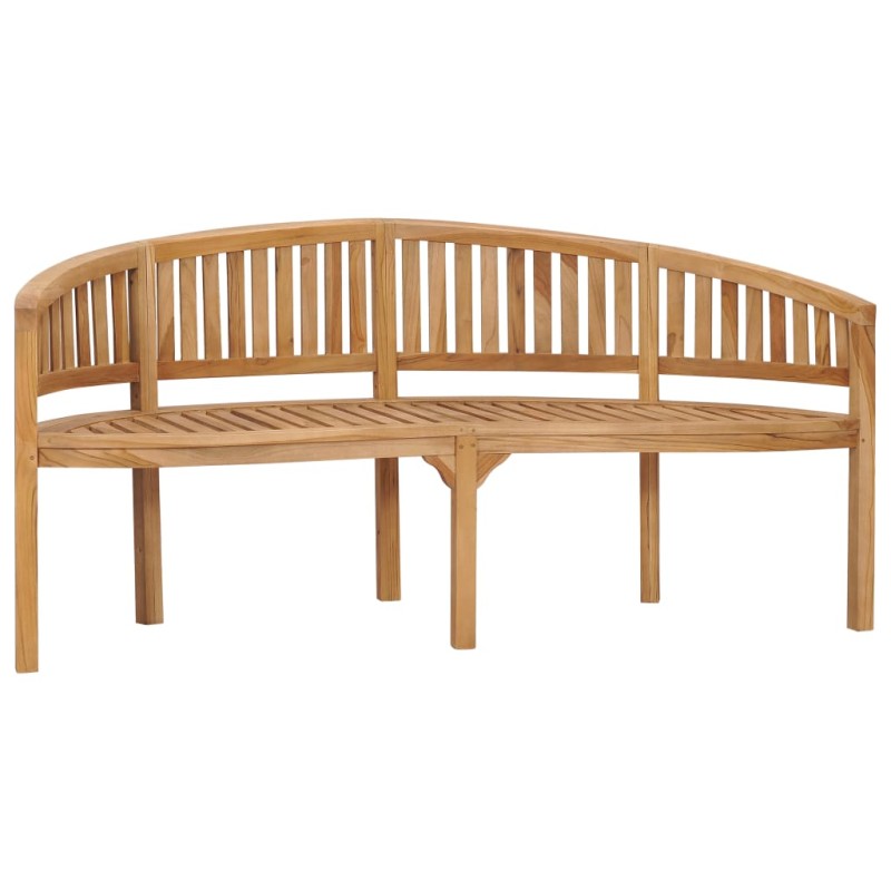 vidaXL Bananenbank 180 cm Massivholz Teak vidaXL Bananenbank 180 cm Massivholz Teak