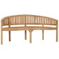 vidaXL Bananenbank 180 cm Massivholz Teak vidaXL Bananenbank 180 cm Massivholz Teak