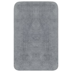 Badematten-Set 2-tlg. Stoff Grau