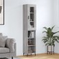 vidaXL Highboard Grau Sonoma 34,5x34x180 cm Holzwerkstoff vidaXL Highboard Grau Sonoma 34,5x34x180 cm Holzwerkstoff
