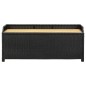 vidaXL Sitzbank mit Stauraum 120 cm Poly Rattan Schwarz vidaXL Sitzbank mit Stauraum 120 cm Poly Rattan Schwarz