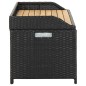 vidaXL Sitzbank mit Stauraum 120 cm Poly Rattan Schwarz vidaXL Sitzbank mit Stauraum 120 cm Poly Rattan Schwarz