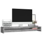 Monitorständer Betongrau 100x24x13 cm Holzwerkstoff Monitorständer Betongrau 100x24x13 cm Holzwerkstoff