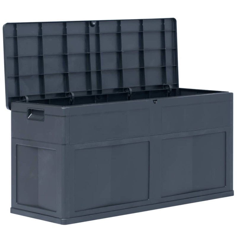 Garten-Aufbewahrungsbox 320 L Schwarz Garten-Aufbewahrungsbox 320 L Schwarz