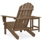 vidaXL Adirondack-Gartenstuhl mit Tisch Massivholz Tanne Braun vidaXL Adirondack-Gartenstuhl mit Tisch Massivholz Tanne Braun