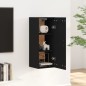 Hängeschrank Schwarz 35x34x90 cm Holzwerkstoff Hängeschrank Schwarz 35x34x90 cm Holzwerkstoff