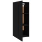 Hängeschrank Schwarz 35x34x90 cm Holzwerkstoff Hängeschrank Schwarz 35x34x90 cm Holzwerkstoff