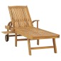 Sonnenliege mit Tisch Massivholz Teak Sonnenliege mit Tisch Massivholz Teak