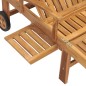 Sonnenliege mit Tisch Massivholz Teak Sonnenliege mit Tisch Massivholz Teak