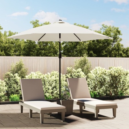 vidaXL LED Cantilever Sonnenschirm 3 m Sandweiß
