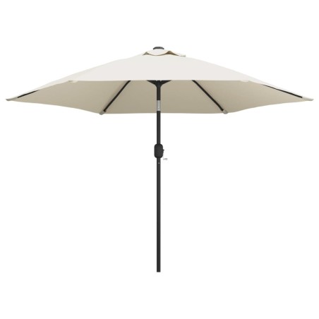vidaXL LED Cantilever Sonnenschirm 3 m Sandweiß