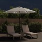 vidaXL LED Cantilever Sonnenschirm 3 m Sandweiß vidaXL LED Cantilever Sonnenschirm 3 m Sandweiß