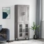 Highboard Grau Sonoma 69,5x34x180 cm Holzwerkstoff Highboard Grau Sonoma 69,5x34x180 cm Holzwerkstoff