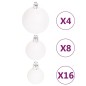 108-tlg. Weihnachtskugel-Set Silbern und Weiß 108-tlg. Weihnachtskugel-Set Silbern und Weiß
