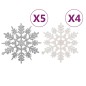 108-tlg. Weihnachtskugel-Set Silbern und Weiß 108-tlg. Weihnachtskugel-Set Silbern und Weiß