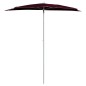 vidaXL Halb-Sonnenschirm mit Mast 180x90 cm Bordeauxrot vidaXL Halb-Sonnenschirm mit Mast 180x90 cm Bordeauxrot