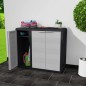 vidaXL Gartenschrank mit 2 Regalen Schwarz und Grau vidaXL Gartenschrank mit 2 Regalen Schwarz und Grau