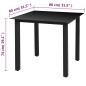 Garten-Esstisch Glas Aluminium 80 x 80 x 74 cm Schwarz Garten-Esstisch Glas Aluminium 80 x 80 x 74 cm Schwarz