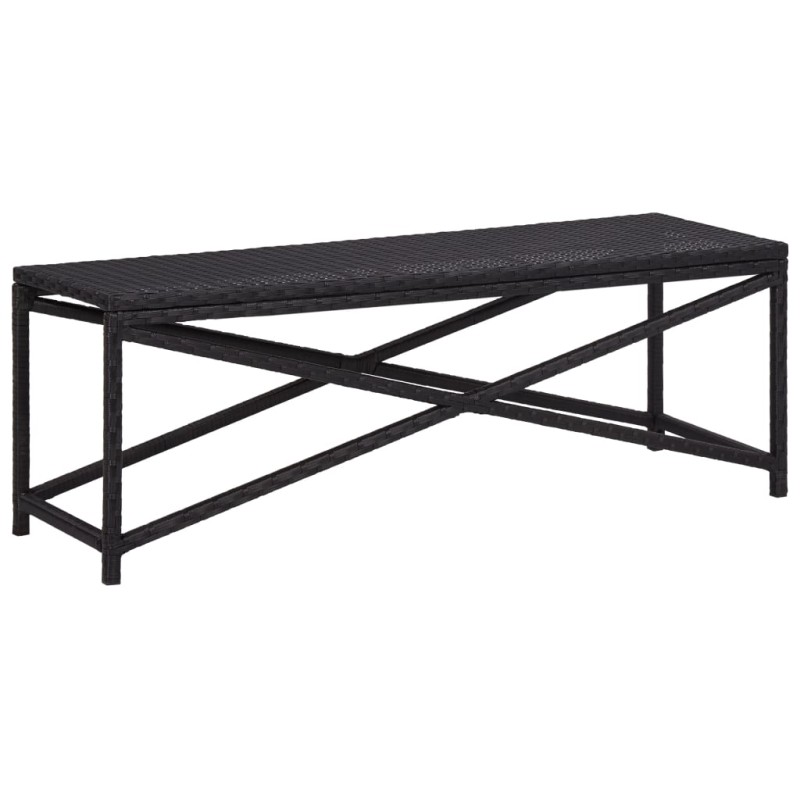 Gartenbank 120 cm Poly Rattan Schwarz Gartenbank 120 cm Poly Rattan Schwarz