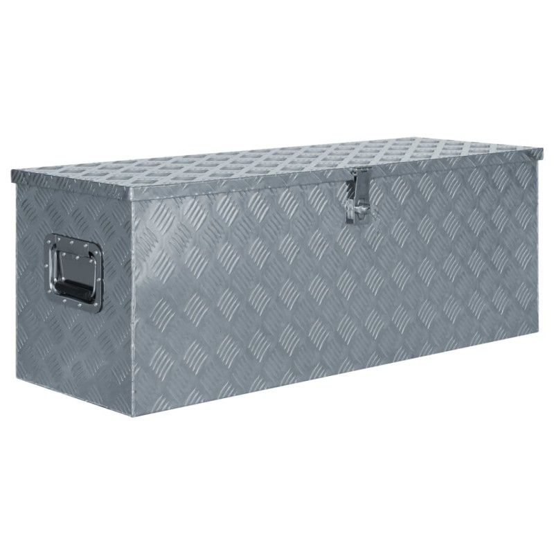 vidaXL Aluminiumkiste 110,5×38,5×40 cm Silbern vidaXL Aluminiumkiste 110,5×38,5×40 cm Silbern