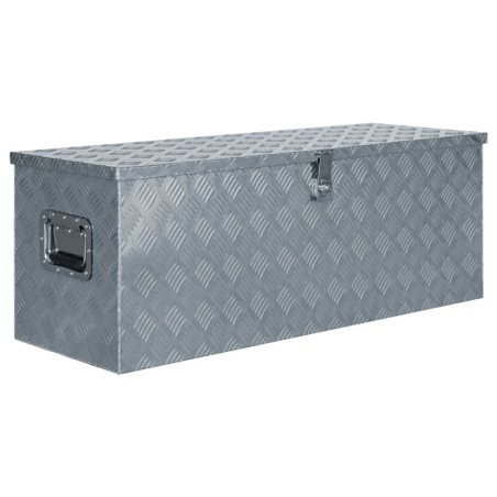 vidaXL Aluminiumkiste 110,5×38,5×40 cm Silbern 