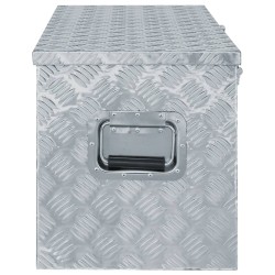 vidaXL Aluminiumkiste 110,5×38,5×40 cm Silbern 