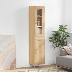 Highboard Sonoma-Eiche 34,5x34x180 cm Holzwerkstoff