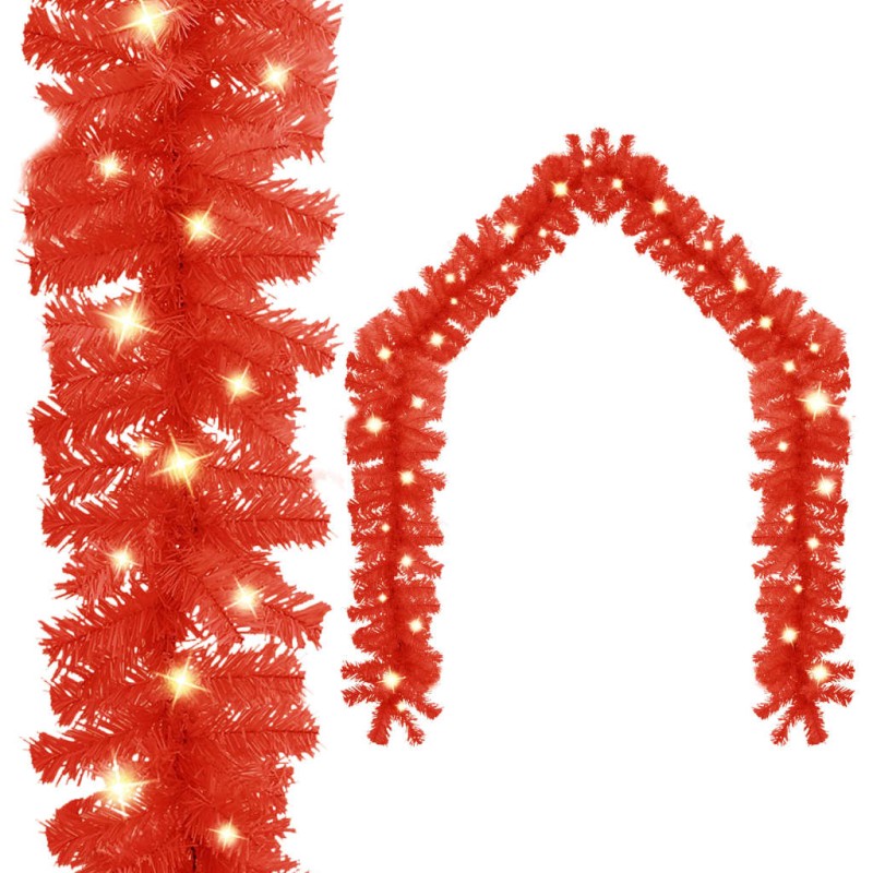 Weihnachtsgirlande mit LED-Lichtern 20 m Rot Weihnachtsgirlande mit LED-Lichtern 20 m Rot
