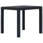vidaXL Gartentisch Anthrazit 79x79x72 cm Kunststoff Rattan-Optik vidaXL Gartentisch Anthrazit 79x79x72 cm Kunststoff Rattan-Optik