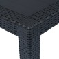 vidaXL Gartentisch Anthrazit 79x79x72 cm Kunststoff Rattan-Optik vidaXL Gartentisch Anthrazit 79x79x72 cm Kunststoff Rattan-Optik