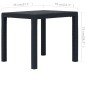 vidaXL Gartentisch Anthrazit 79x79x72 cm Kunststoff Rattan-Optik vidaXL Gartentisch Anthrazit 79x79x72 cm Kunststoff Rattan-Optik
