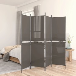 vidaXL 5-tlg. Paravent Anthrazit 250x220 cm Stoff