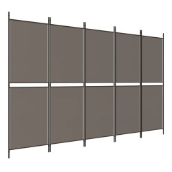 vidaXL 5-tlg. Paravent Anthrazit 250x220 cm Stoff