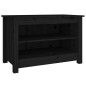 vidaXL Schuhbank Schwarz 70x38x45,5 cm Massivholz Kiefer vidaXL Schuhbank Schwarz 70x38x45,5 cm Massivholz Kiefer