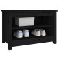 vidaXL Schuhbank Schwarz 70x38x45,5 cm Massivholz Kiefer vidaXL Schuhbank Schwarz 70x38x45,5 cm Massivholz Kiefer