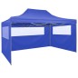 vidaXL Profi-Partyzelt Faltbar mit 4 Seitenwänden 3×4m Stahl Blau vidaXL Profi-Partyzelt Faltbar mit 4 Seitenwänden 3×4m Stahl Blau