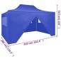 vidaXL Profi-Partyzelt Faltbar mit 4 Seitenwänden 3×4m Stahl Blau vidaXL Profi-Partyzelt Faltbar mit 4 Seitenwänden 3×4m Stahl Blau